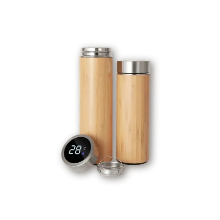 Bamboo Flask with Temperature Display Printing