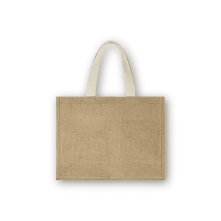 Jute Bags White Handles Printing