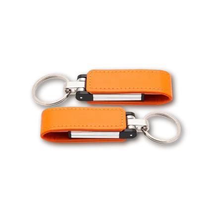 Key Shaped USB with Leather Case Printing