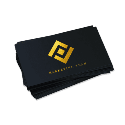 Soft Touch Laminated Gold Foil Business Cards Printing